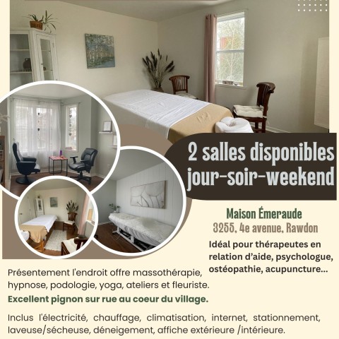 Locaux à louer pour thérapeutes - Centre mieux-être à Rawdon